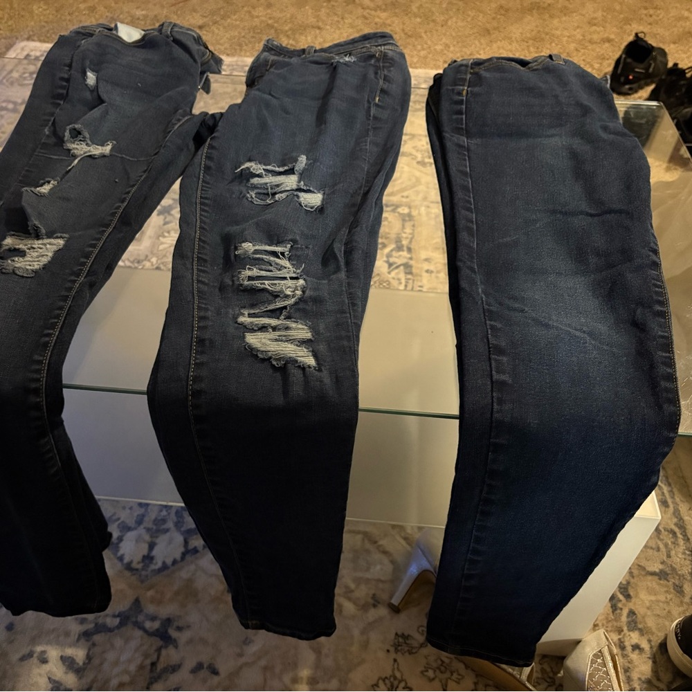 Distressed Dark Wash Jeans